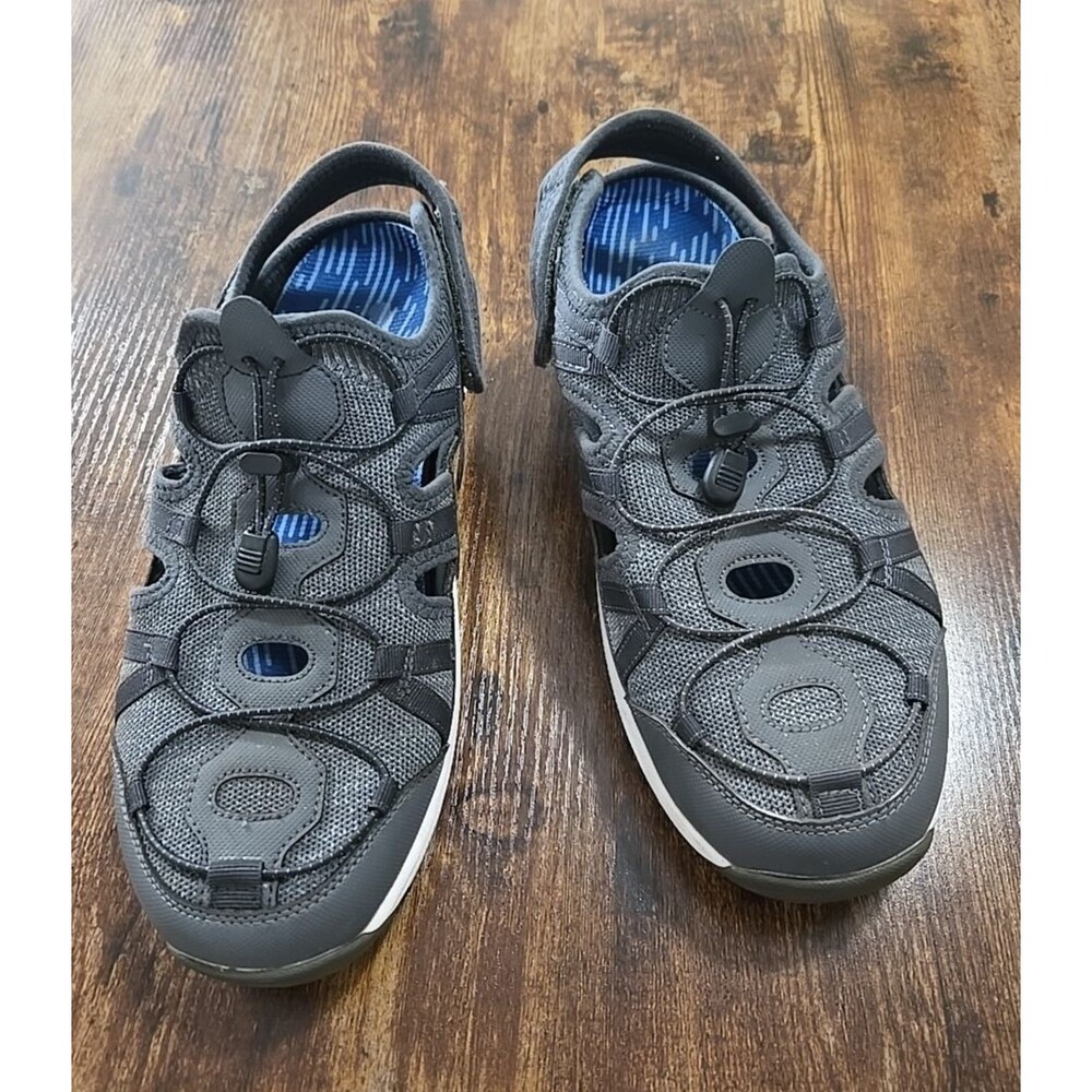 OrthoFeet Mens Gray Premium Arch Support Taurus Fisherman Sandals Size 11.5 2E